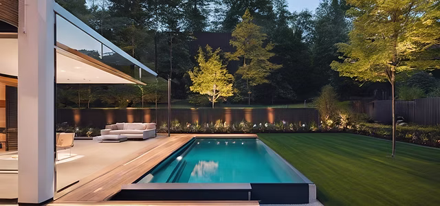 Luxury pool design in Utah with seamless architecture integration and mountain views